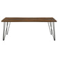 Neve Live-edge Dining Table with Hairpin Legs Sheesham Grey and Gunmetal