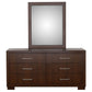 Jessica 6-drawer Dresser with Mirror Cappuccino