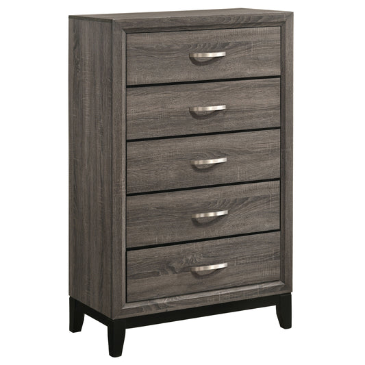 Watson 5-drawer Bedroom Chest Grey Oak