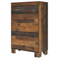 Sidney 5-drawer Chest Rustic Pine