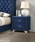 Melody 2-drawer Upholstered Nightstand Pacific Blue