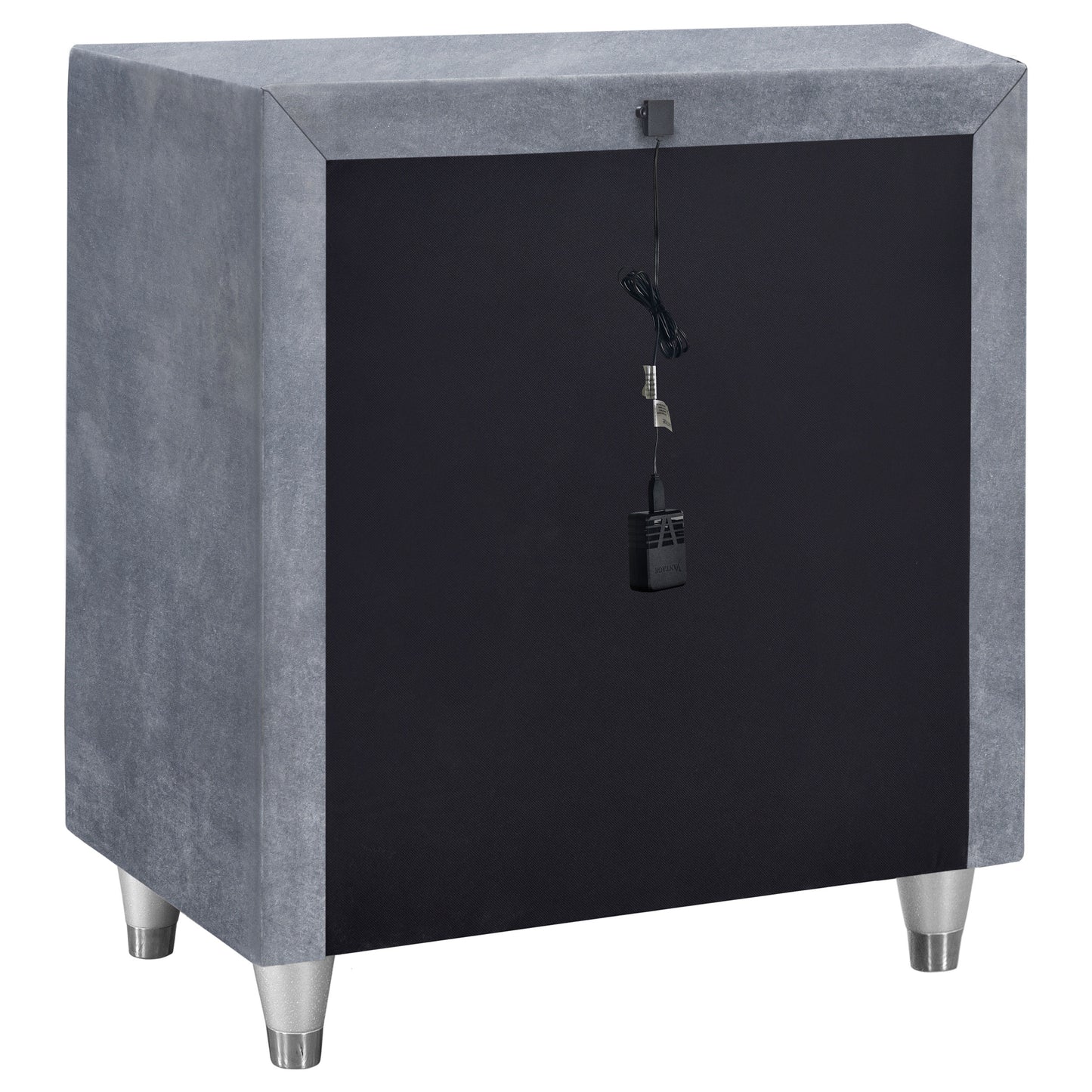 Antonella 3-drawer Upholstered Nightstand Grey