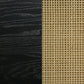 Arini Rattan Queen Panel Bed Black and Natural