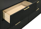 Kendall 6-drawer Dresser Black and Gold