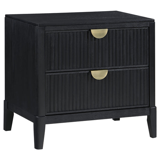 Brookmead 2-Drawer Nightstand Black