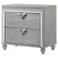Veronica 2-drawer Nightstand Bedside Table Light Silver