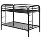 Morgan Twin Over Twin Bunk Bed Black