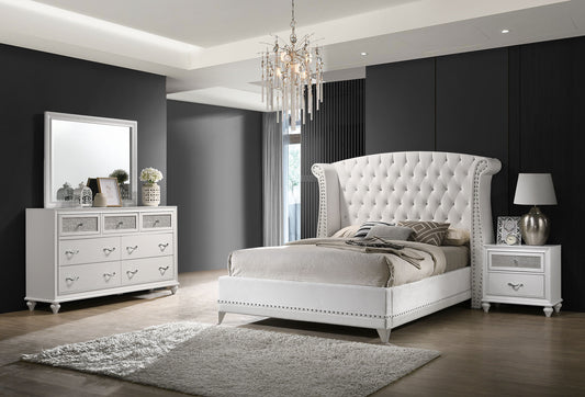 Barzini 4-piece Queen Bedroom Set White