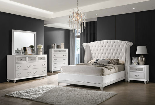 Barzini 5-piece Queen Bedroom Set White