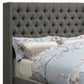 Bancroft Upholstered Eastern King Wingback Bed Grey