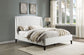 Mosby Upholstered Queen Wingback Bed Snow