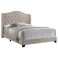 Sonoma Upholstered Queen Wingback Bed Beige