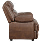 Ellington 3-piece Upholstered Padded Arm Sofa Set Dark Brown