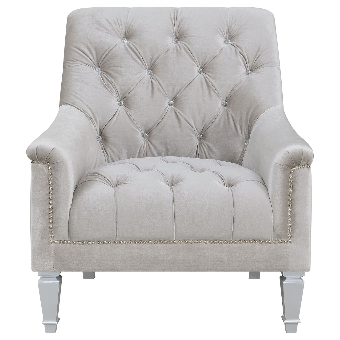 Avonlea Sloped Arm Tufted Chair Grey