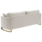 Corliss Upholstered Arched Arms Sofa Beige
