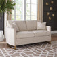 Corliss Upholstered Arched Arms Loveseat Beige