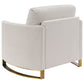 Corliss Upholstered Arched Arms Chair Beige