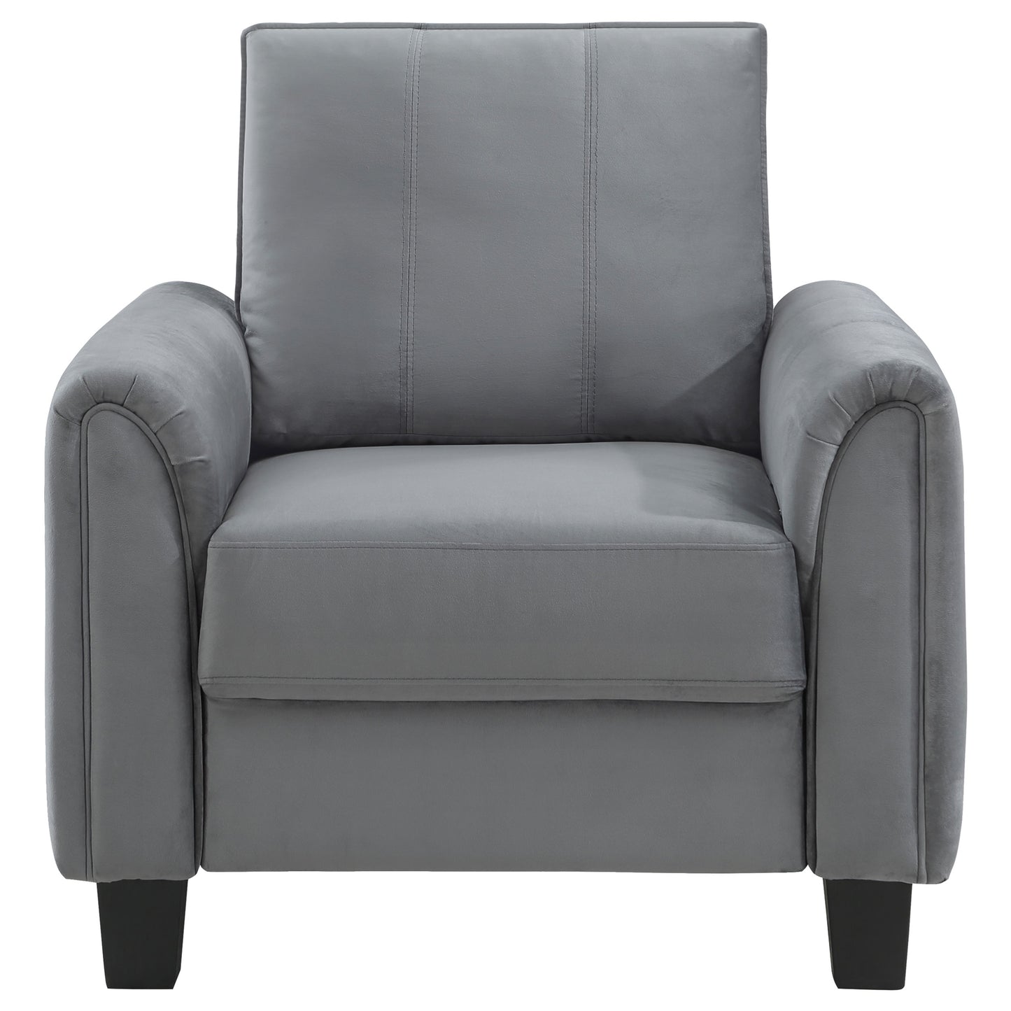 Davis  3-piece Upholstered Rolled Arm Sofa Grey