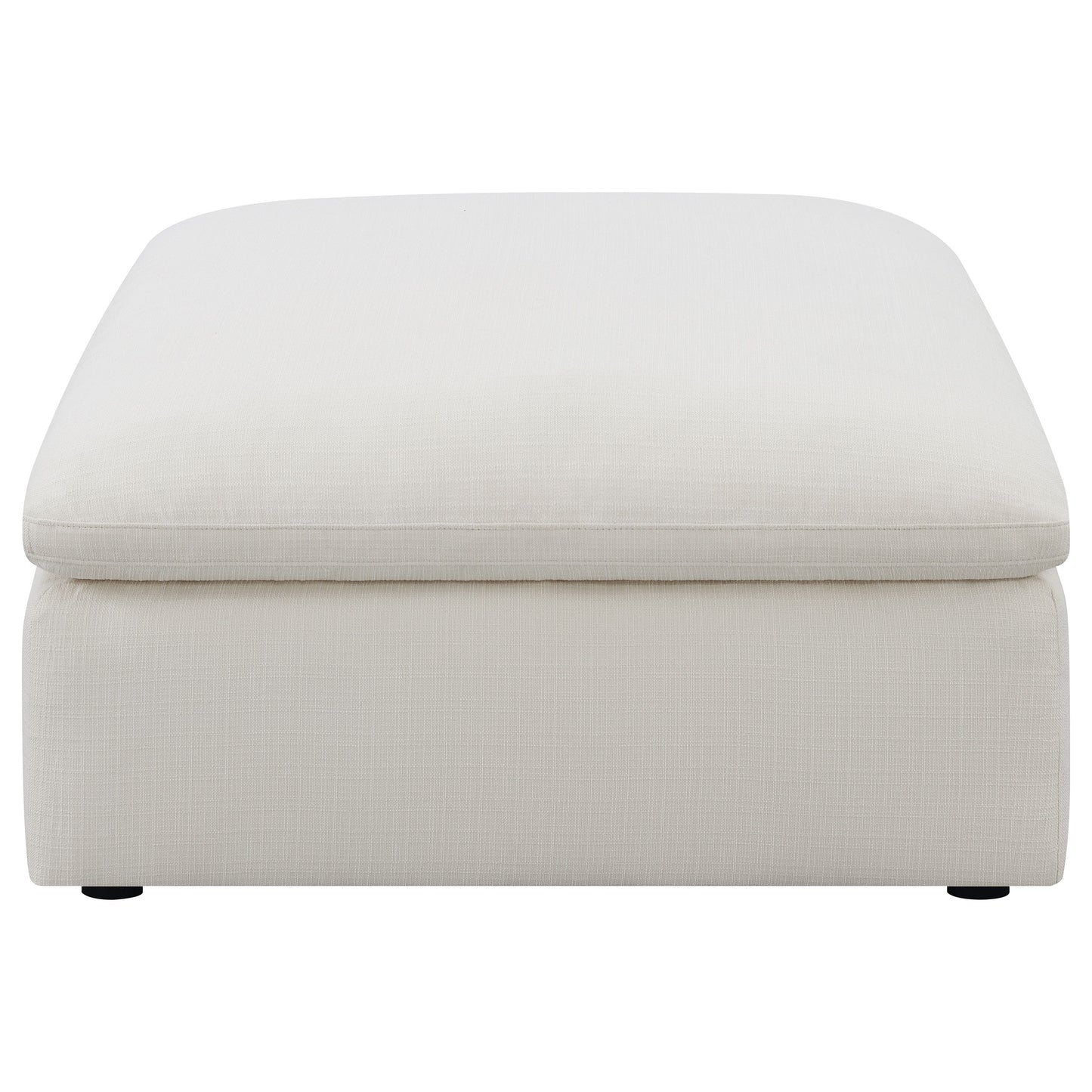 Hobson Cushion Seat Ottoman Off-White
