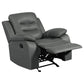 Nova Upholstered Glider Recliner Chair Dark Grey