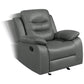 Nova Upholstered Glider Recliner Chair Dark Grey