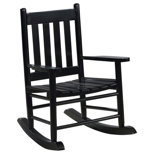 Annie Slat Back Youth Rocking Chair Black