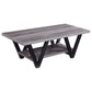 Stevens V-shaped Coffee Table Black and Antique Grey
