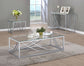 Lille Glass Top Rectangular Sofa Table Accents Chrome
