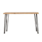 Zander Sofa Table with Hairpin Leg Natural and Matte Black