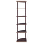 Bonwick 5-shelf Corner Bookshelf Cappuccino