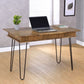 Sheeran Writing Desk with 4 Hidden Storages Rustic Amber