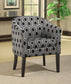 Jansen Hexagon Patterned Accent Chair Grey and Black