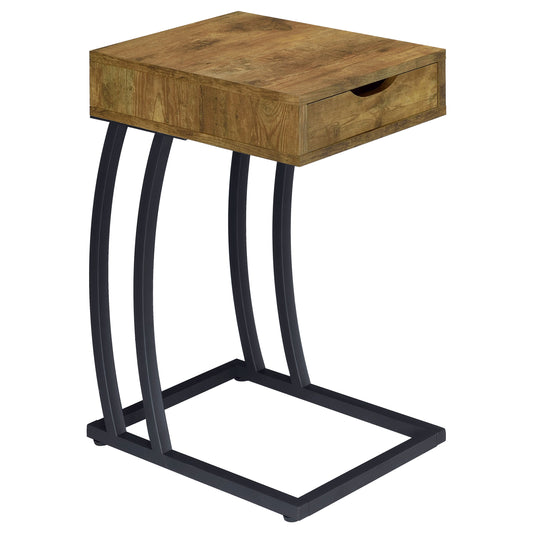 Troy Accent Table with Power Outlet Antique Nutmeg