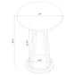 Elton Round Marble Top Accent Table Brown