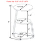 Hilly 3-tier Round Accent Side Table White and Black