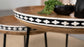 Ollie 2-piece Round Nesting Table Natural and Black