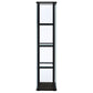 Cyclamen 4-shelf Clear Glass Curio Display Cabinet Black