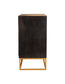 Zara 2-door Accent Cabinet Black Walnut and Gold