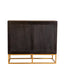 Zara 2-door Accent Cabinet Black Walnut and Gold