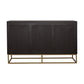 Zara 2-drawer Accent Cabinet Black Walnut and Gold