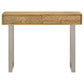 Draco Console Table with Hand Carved Drawers Natural