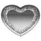 Aiko Heart Shape Wall Mirror Silver